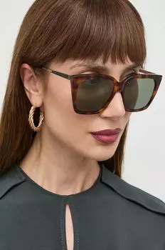Солнцезащитные очки Saint Laurent, коричневый