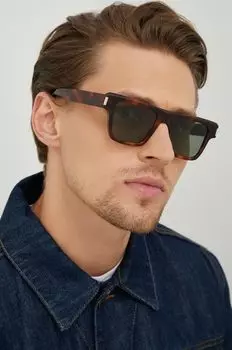 Солнцезащитные Очки Saint Laurent, коричневый