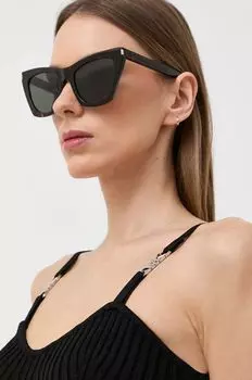 Солнцезащитные очки Saint Laurent, коричневый