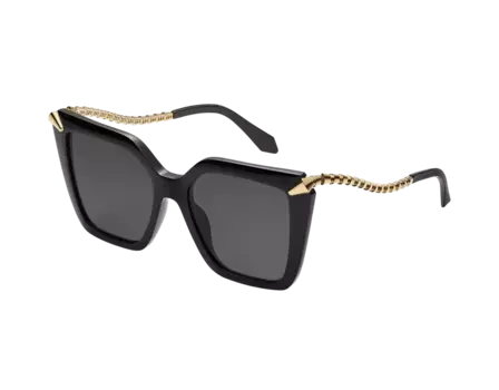 Солнцезащитные очки Serpenti Bvlgari, черный
