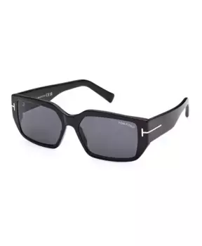 Солнцезащитные очки Silvano 02 блестящие Tom Ford, черный