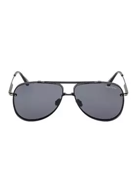 Солнцезащитные очки Tom Ford Leon, цвет Shiny Black & Smoke