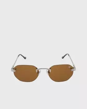 Солнцезащитные очки Vintage Frames Detroit Player Drill Mount 24Kt White Gold, цвет white gold/brown