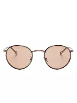 Солнцезащитные очки в круглой оправе Giorgio Armani, коричневый