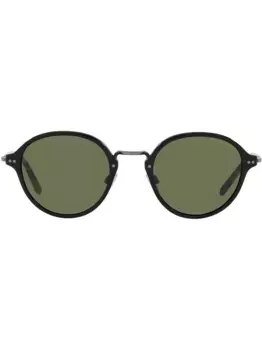 Солнцезащитные очки в круглой оправе GIORGIO ARMANI, черный