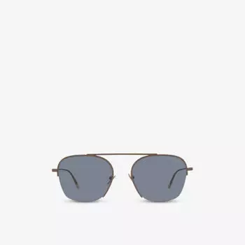 Солнцезащитные очки в металлической оправе ar6124 Giorgio Armani, желтый