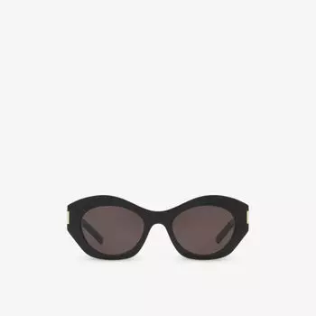 Солнцезащитные очки в оправе «кошачий глаз» Sl639 из ацетата Saint Laurent, черный