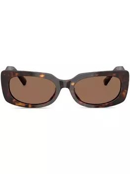 Солнцезащитные очки в овальной оправе Jimmy Choo Eyewear, коричневый