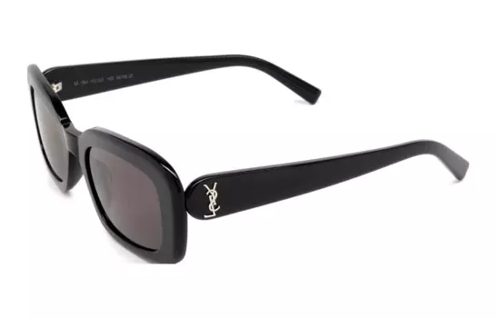 Солнцезащитные очки женские Saint Laurent с полукруглыми дужками, черный