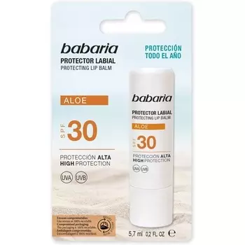 Солнцезащитный бальзам для губ Алоэ Вера Spf 30 5,7 мл, Babaria