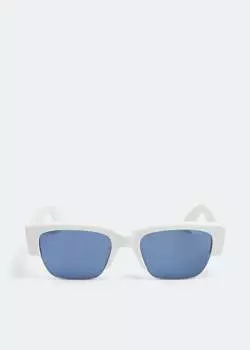 Солнечные очки ALEXANDER MCQUEEN Graffiti Slashed sunglasses, белый