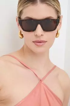 Солнечные очки Bottega Veneta, коричневый