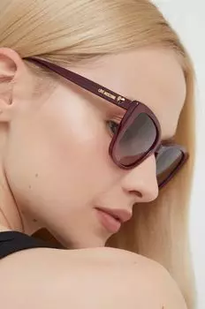 Солнечные очки Love Moschino, бордовый