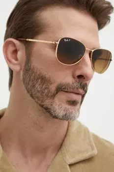 Солнечные очки Ray-Ban, золотой