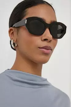 Солнечные очки Saint Laurent, коричневый