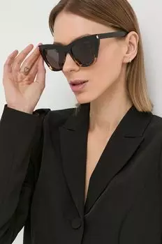 Солнечные очки Saint Laurent, коричневый