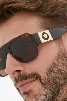 Солнечные очки Versace, коричневый