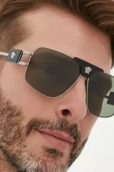 Солнечные очки Versace, серый