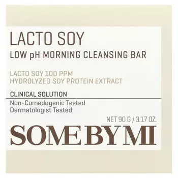 SOME BY MI, Lacto Soy, утреннее очищающее мыло с низким уровнем pH, 90 г (3,17 унции)