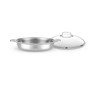 Сотейник с крышкой Heritage Steel Cookware, серебряный