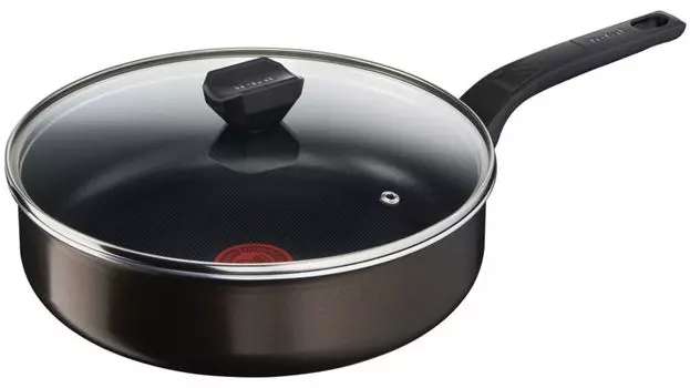 Сотейник Tefal Easy Cook & Clean 26 см, антипригарное покрытие + крышка, для всех типов плит, кроме индукционных B5543302, алюминий