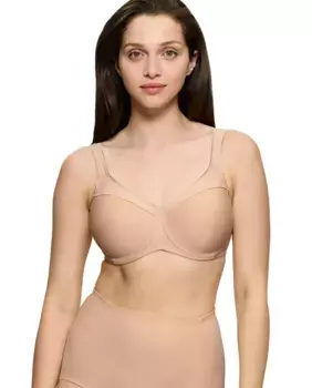 Современный бюстгальтер на косточках из мягкого хлопка Triumph, цвет Nude