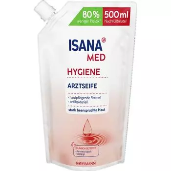 Специальный пакетик для смены мыла «Докторское мыло» ISANA, 500 ml