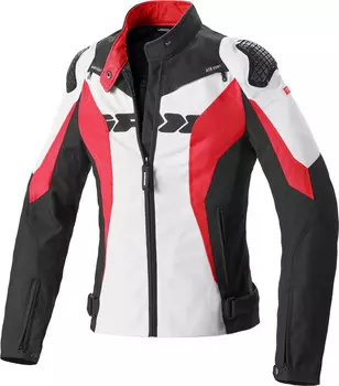 Spidi Sport Warrior Tex Women Motorcycle Текстильная куртка, черный/белый/красный