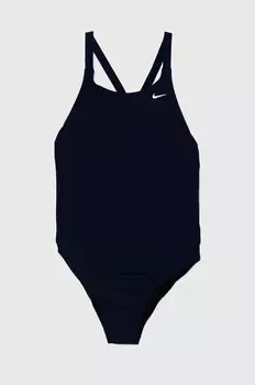 Сплошной купальник Hydrastrong Solid Nike, темно-синий