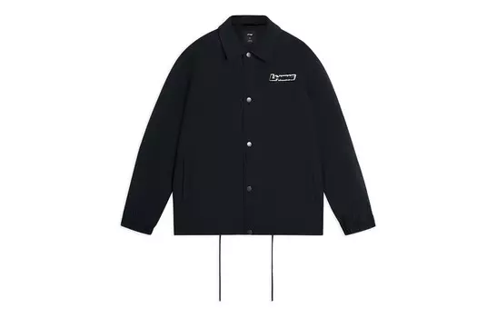 Спортивная баскетбольная коллекция стеганая куртка мужская черная Lining, черный