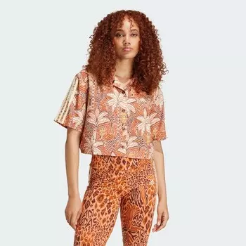 Спортивная футболка ADIDAS SPORTSWEAR Athletic Button Up Rio, цвет Orange/Salmon