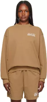 Спортивная и насыщенная коричневая толстовка Made In USA Sporty & Rich