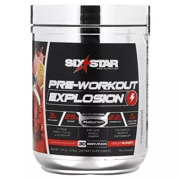 Спортивное Питание Six Star Pre-Workout Explosion, фруктовый пунш, 210 г