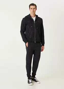Спортивные брюки-джоггеры с этническим узором Etro, синий