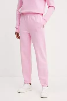 Спортивные брюки из хлопка Patrizia Pepe, розовый