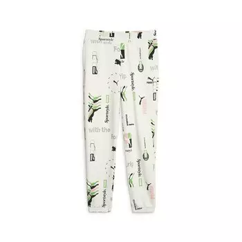 Спортивные брюки Puma Classics Brand Love Aop TR, белый