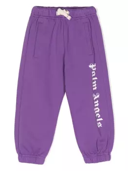 Спортивные брюки с логотипом Palm Angels Kids, фиолетовый