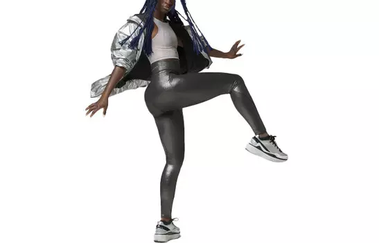 Спортивные брюки женские черные/серебристые Adidas
