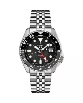 Спортивные часы Seiko Watch 5 GMT, 43 мм, черный