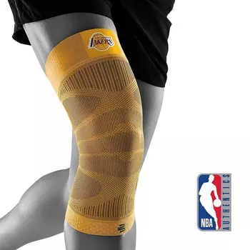 Спортивные компрессионные наколенники NBA Los Angeles Lakers Bauerfeind, цвет Lakers Gelb