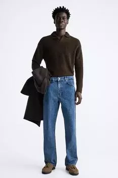 Спортивные лоферы из замши с кисточками ZARA, коричневый