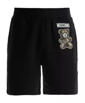 Спортивные шорты-бермуды с мишкой Тедди Moschino, черный