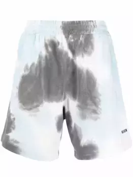 Спортивные шорты с принтом тай-дай MSGM, синий