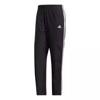 Спортивные штаны adidas Side three stripes Elastic Waistband Straight Casual Sports Pants Men's Black, черный