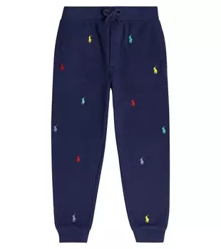 Спортивные штаны из смесового хлопка Polo Ralph Lauren, синий
