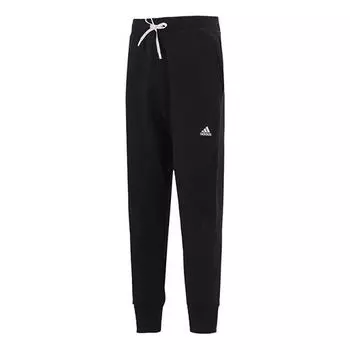 Спортивные штаны Men's adidas Solid Color Printing Logo Knit Sports Pants/Trousers/Joggers Black, черный