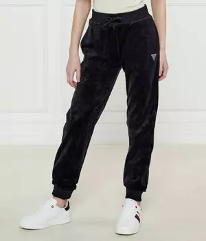 Спортивные штаны женские Guess Active велюровые, черный
