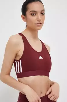 Спортивный бюстгальтер адидас adidas, бордовый