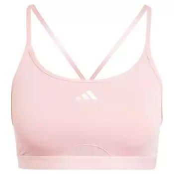 Спортивный бюстгальтер adidas Aeroreact 3 Stripes, розовый