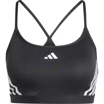 Спортивный бюстгальтер adidas Aeroreact 3 Stripes Low Impact, черный